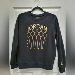 Micheal Jordan Mens Fleece Round Neck Black Sweatshirt Size XL